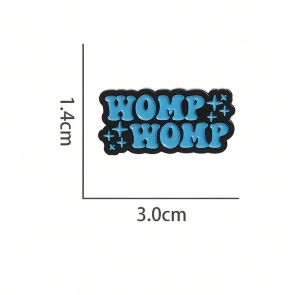 Fun blue black womp womp with stars enamel  pin backpack denim bag clothing hat - Picture 5 of 5